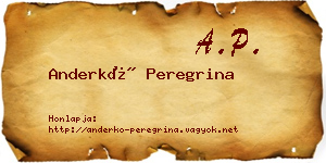 Anderkó Peregrina névjegykártya